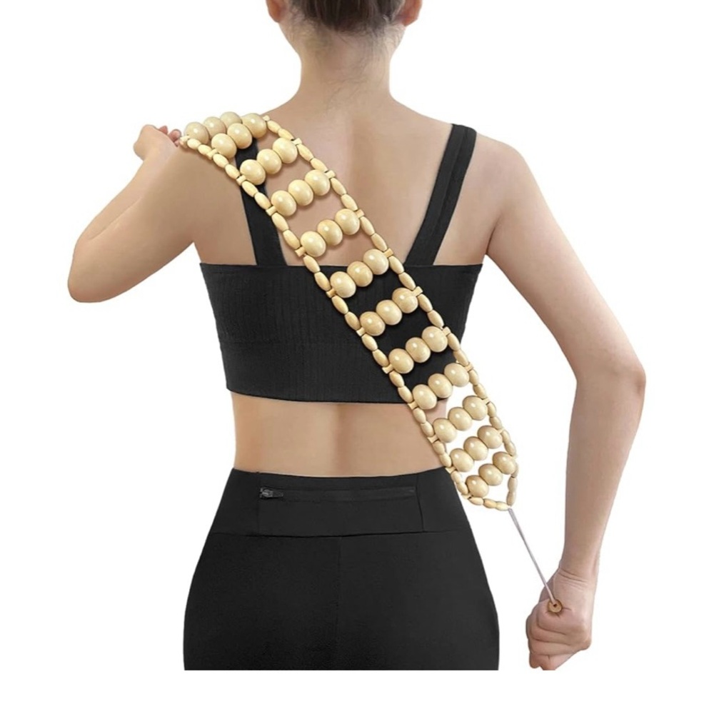Wooden Bead Back Massager